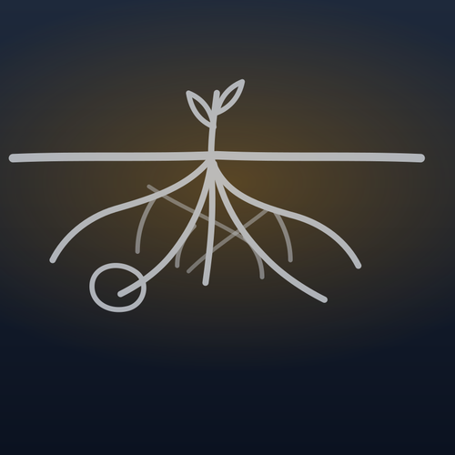 A line drawing of a small seedling above the ground and a large, branching tangle of roots below it, showing that a customer complaint you can see usually has a deeper cause underneath.